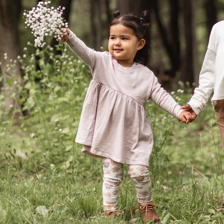 Chunky Slub Infant Tunic Set - Soft Violet