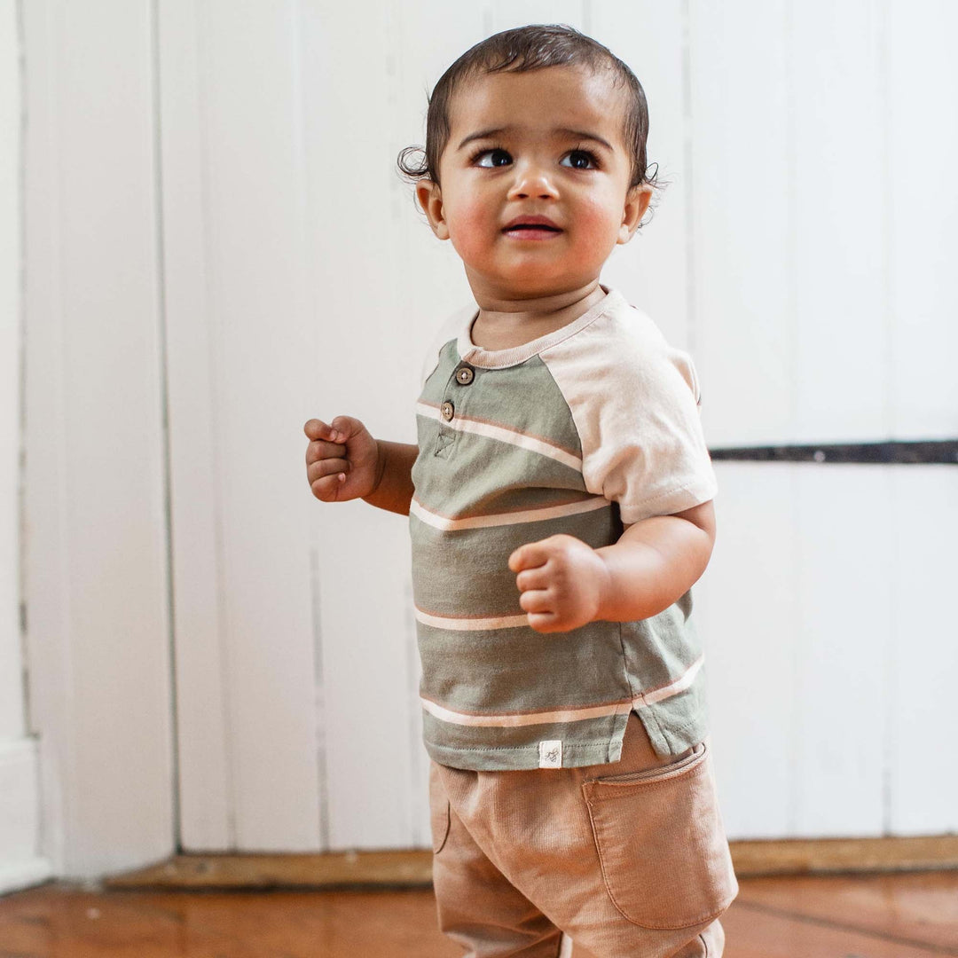 Holland Stripe Infant Tee Set-Tranquility