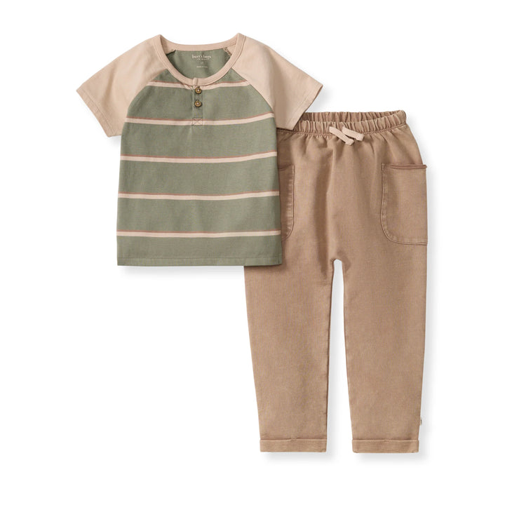 Holland Stripe Infant Tee Set-Tranquility
