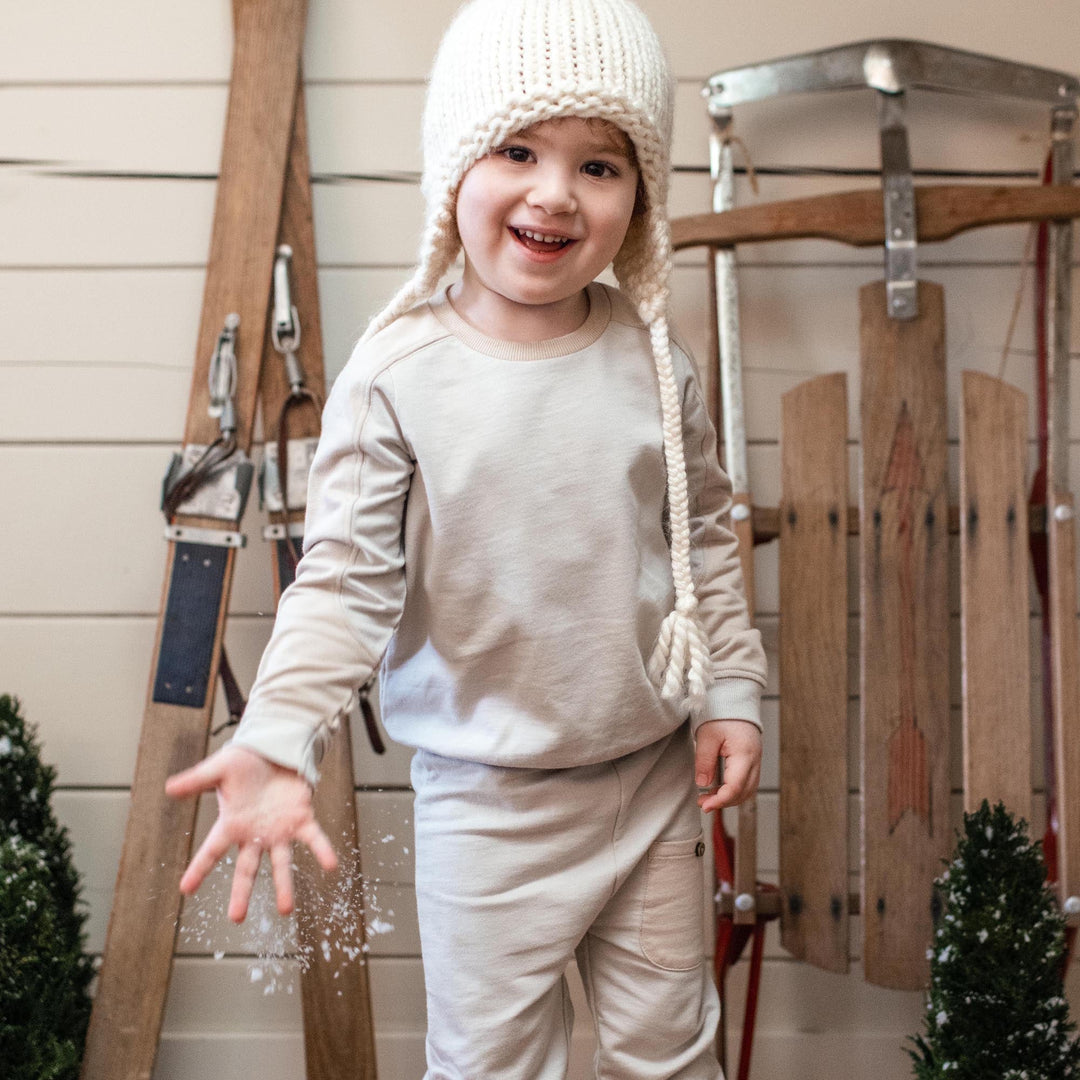 Basic Stripe Sweatshirt & Pants Set