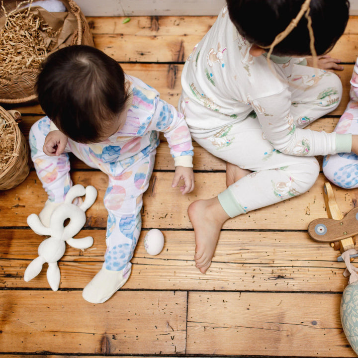 Bunny Egg Hunt Organic Cotton Two-Piece Pajamas