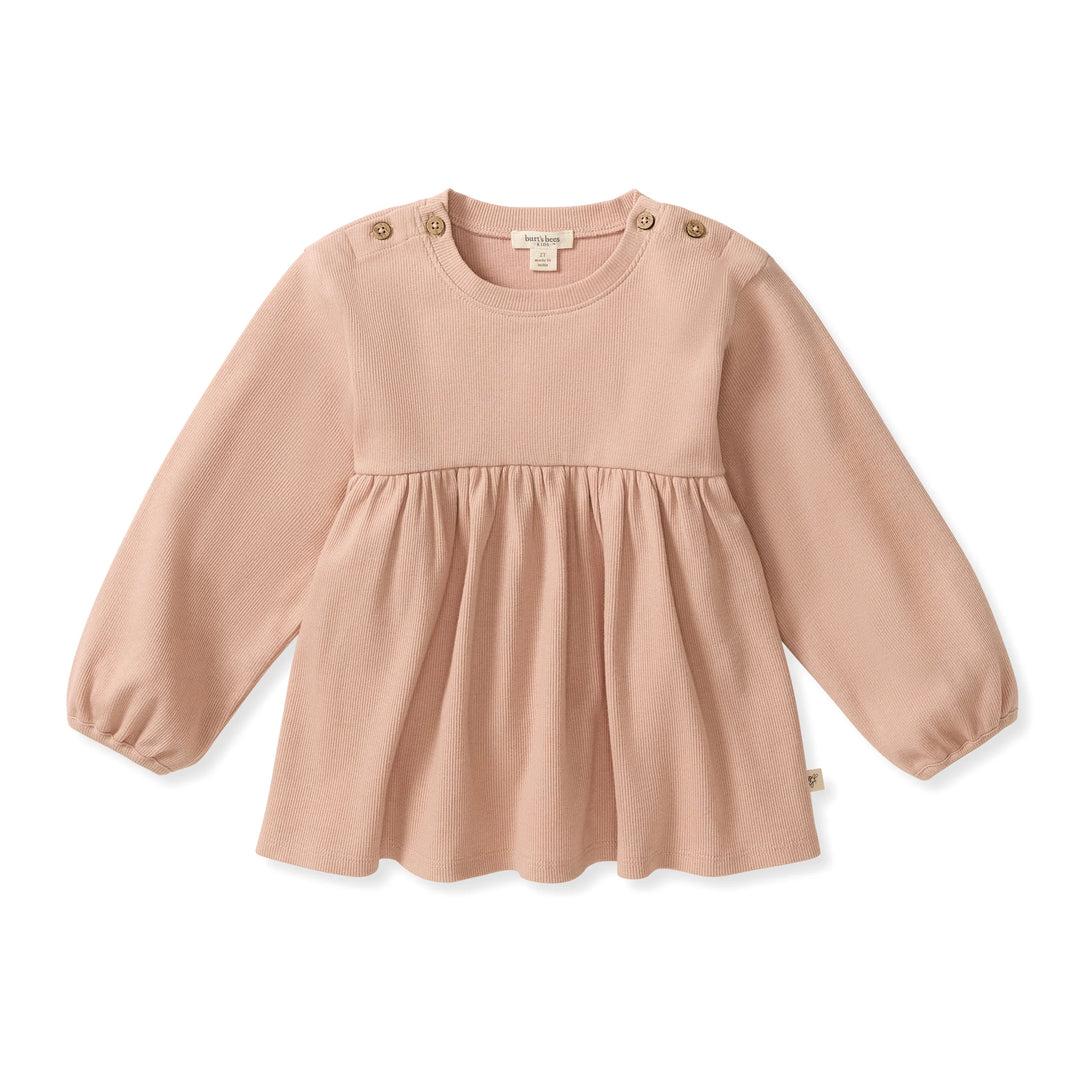 Button Neck Organic Cotton Tunic
