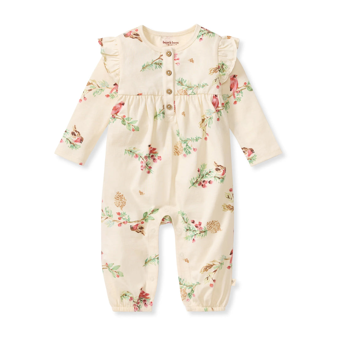 Winter Birds Girls Jumpsuit