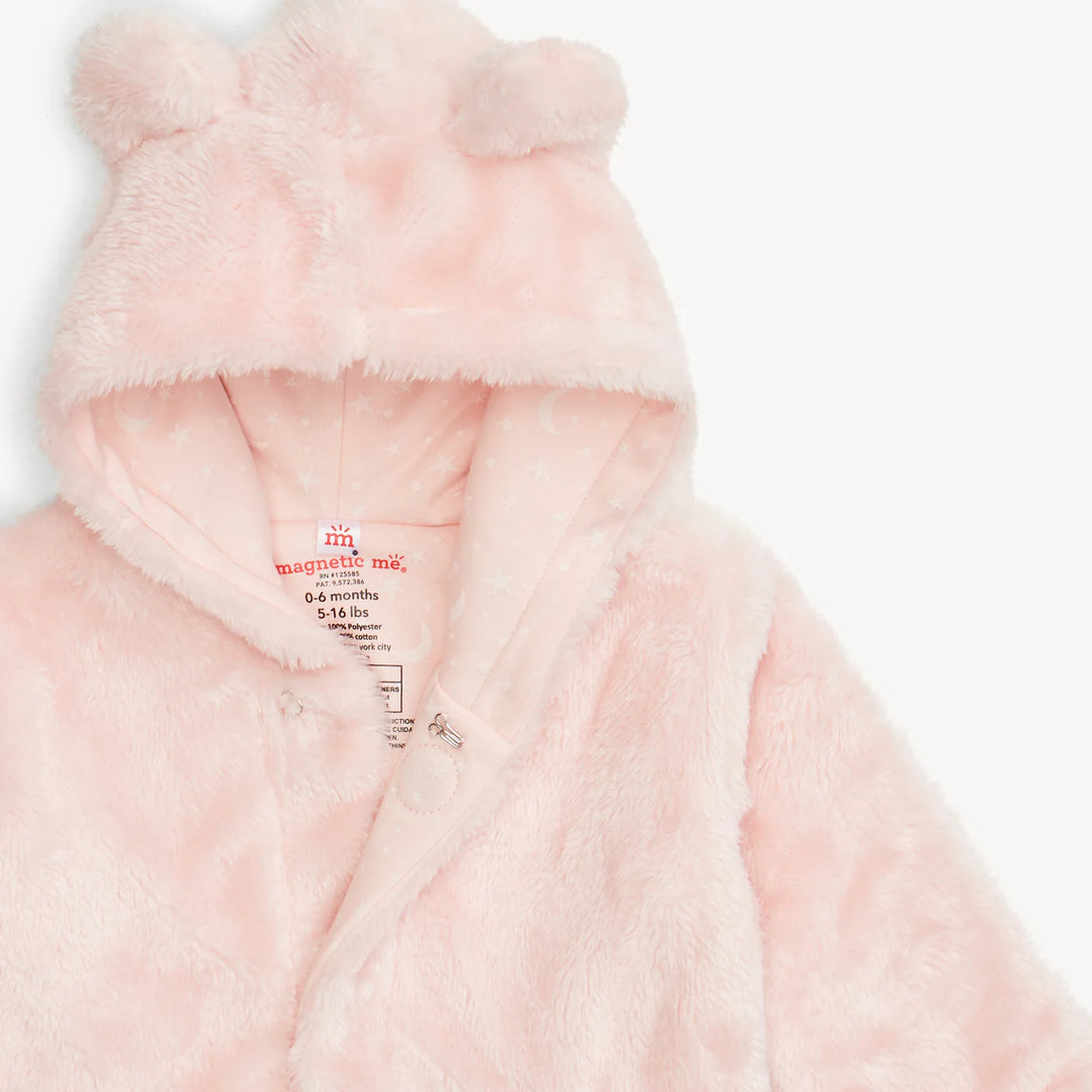 Minky Bear Jacket/Pink Blossom