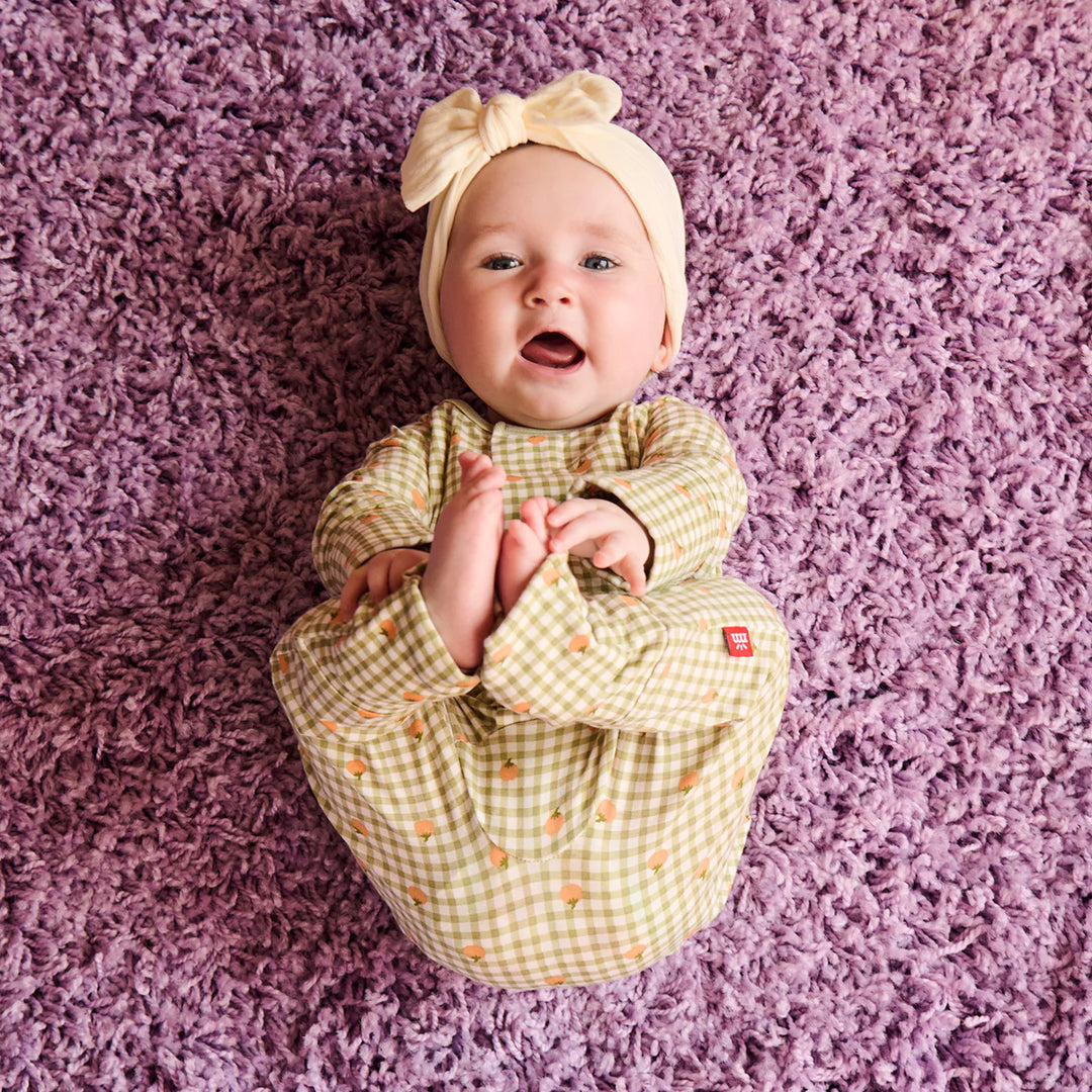Pumpkin Plaid Modal Magnetic Convertible Coverall