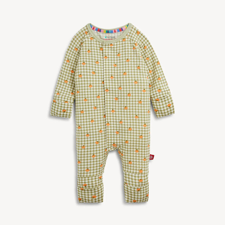 Pumpkin Plaid Modal Magnetic Convertible Coverall