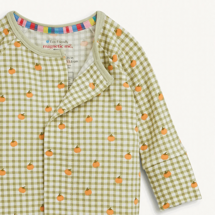 Pumpkin Plaid Modal Magnetic Convertible Coverall