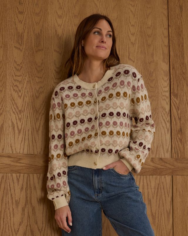 Cheyenne Cardigan || Floral  Jacquard
