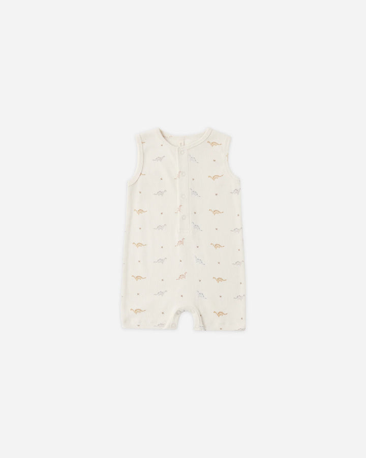 Ribbed Henley Romper || Dinos-
