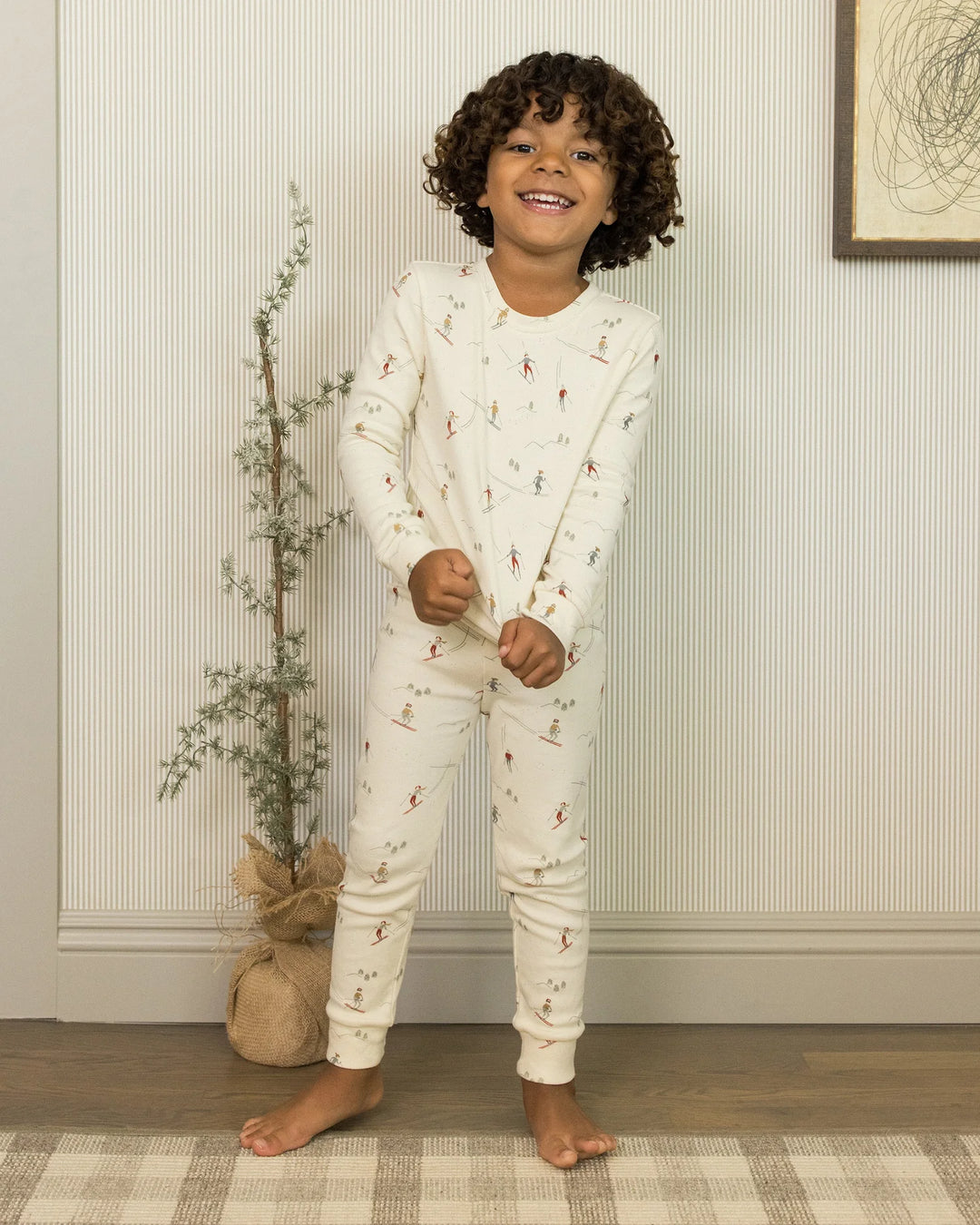 Organic Long Sleeve Pajama Set || Skiers