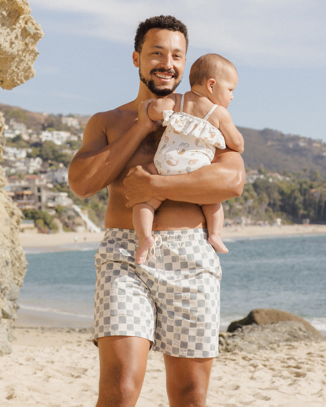 Men's Boardshort in Coastal Check