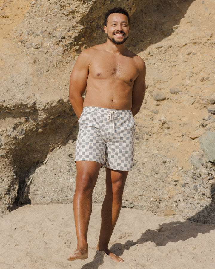 Men's Boardshort in Coastal Check