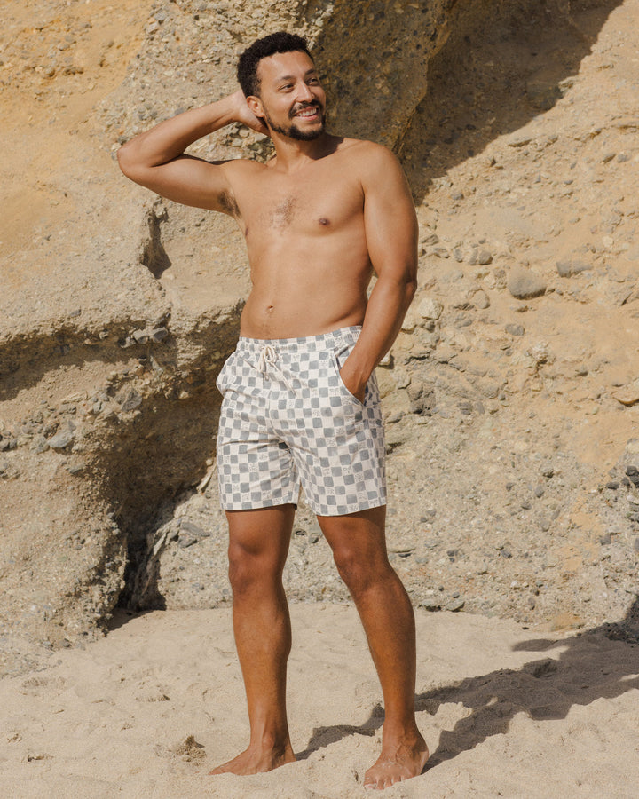 Men's Boardshort in Coastal Check