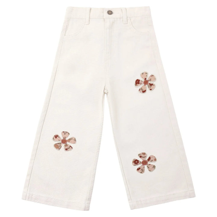 Straight Leg Pant Daisy Patches