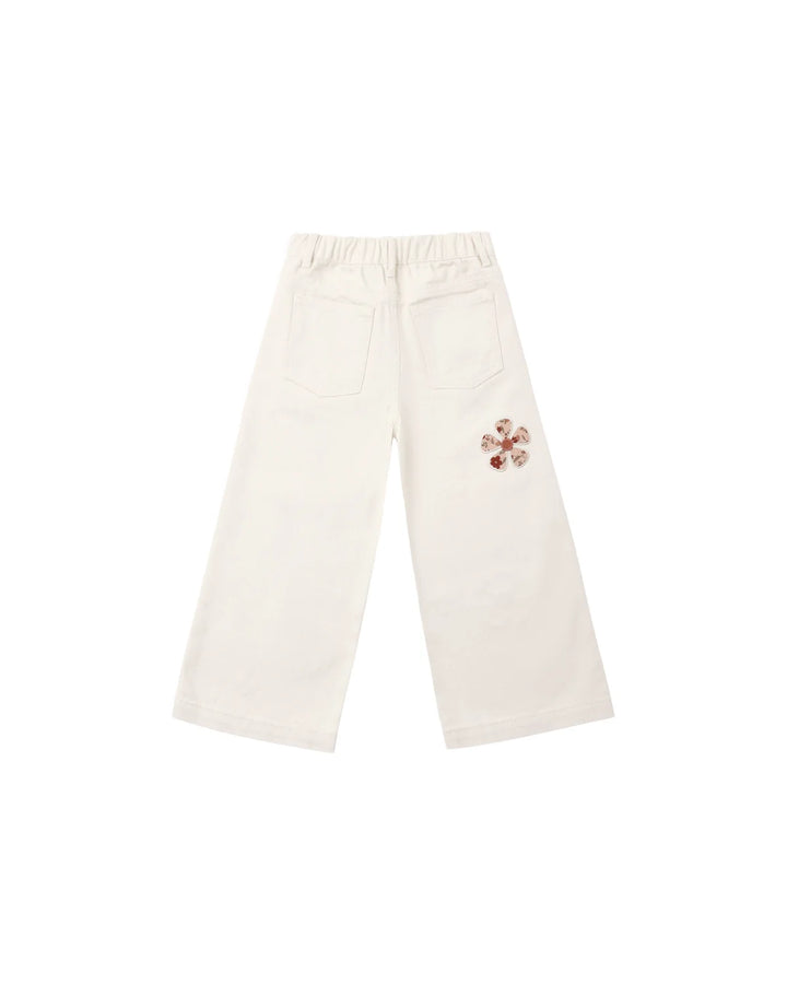 Straight Leg Pant Daisy Patches