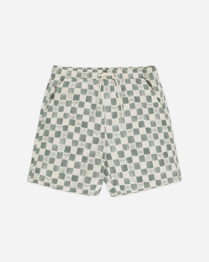 Men's Boardshort in Coastal Check