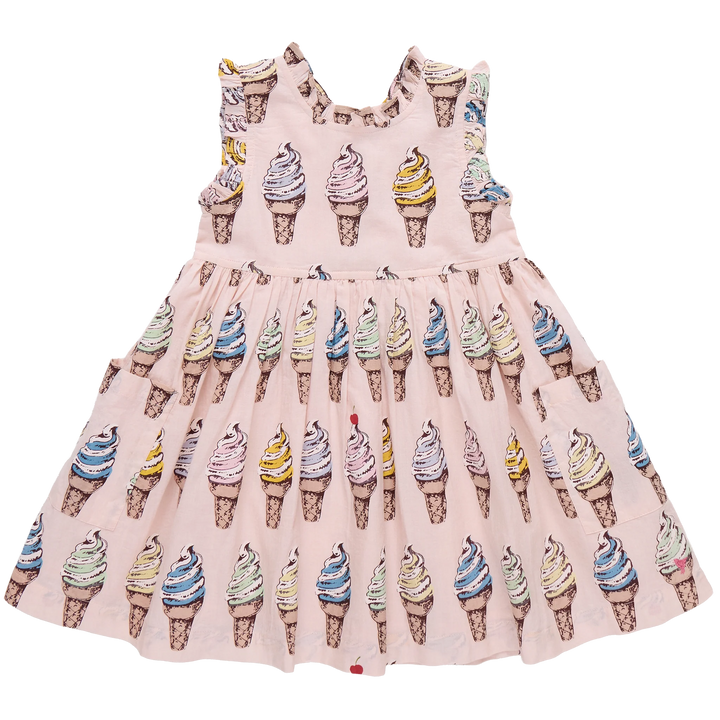 Girls Alyssa Dress - Pink Soft Serve