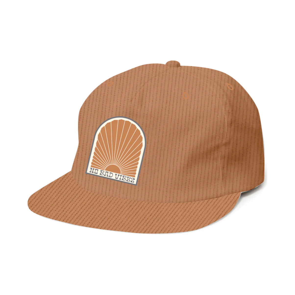No Bad Vibes Snap Back Hat / Rust