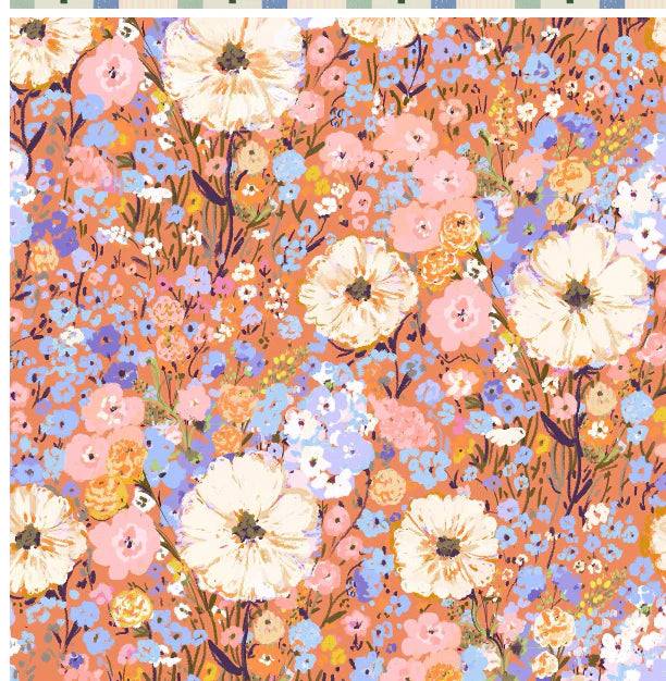 Puff Dress in Fall Flower Bouquet