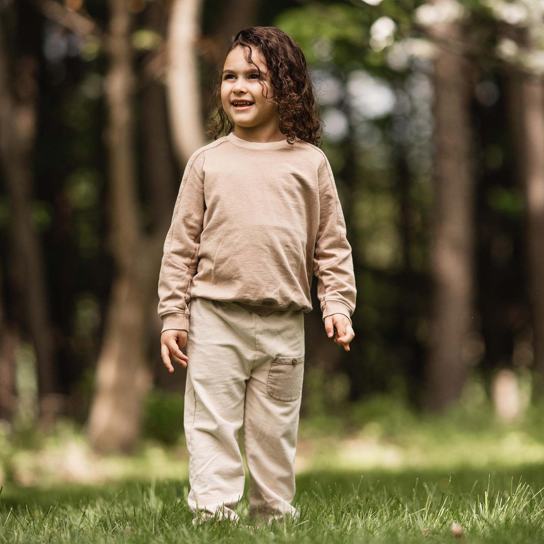 Acid Wash Infant Sweatshirt Set-Ginger