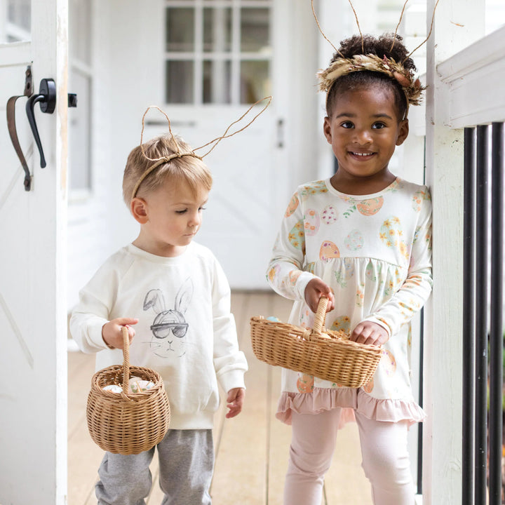 Floral Easter Eggs Tunic & Pants Set