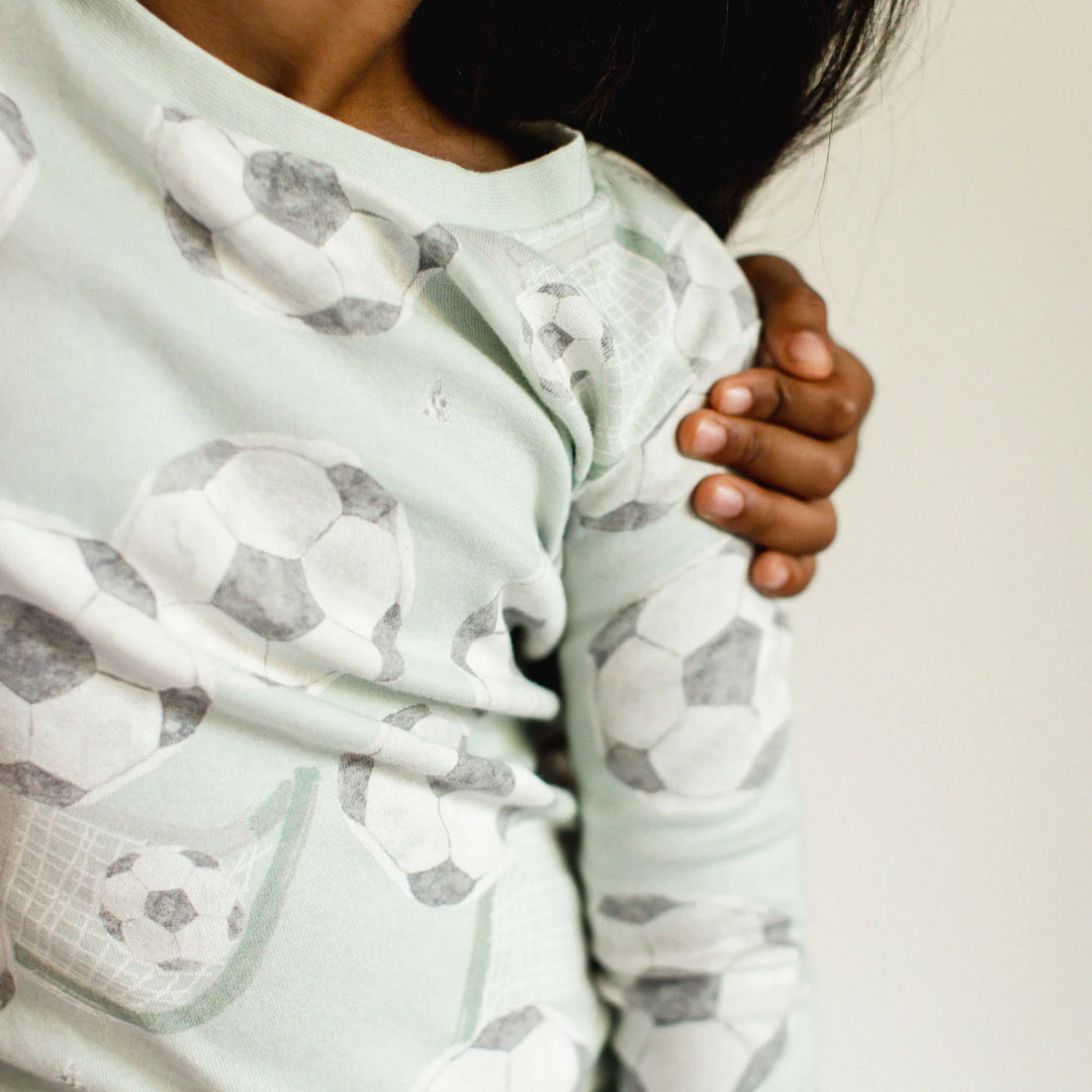 Soccer Goal Organic Cotton Two-Piece Pajamas
