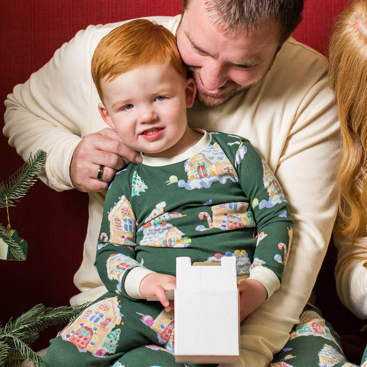 Gingerbread Houses Organic Cotton PJ Set Mens