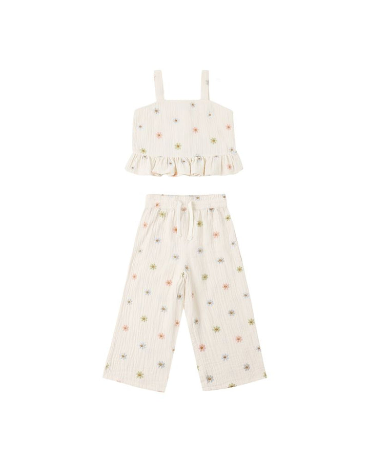 Kayli Set || Embroidered Daisies