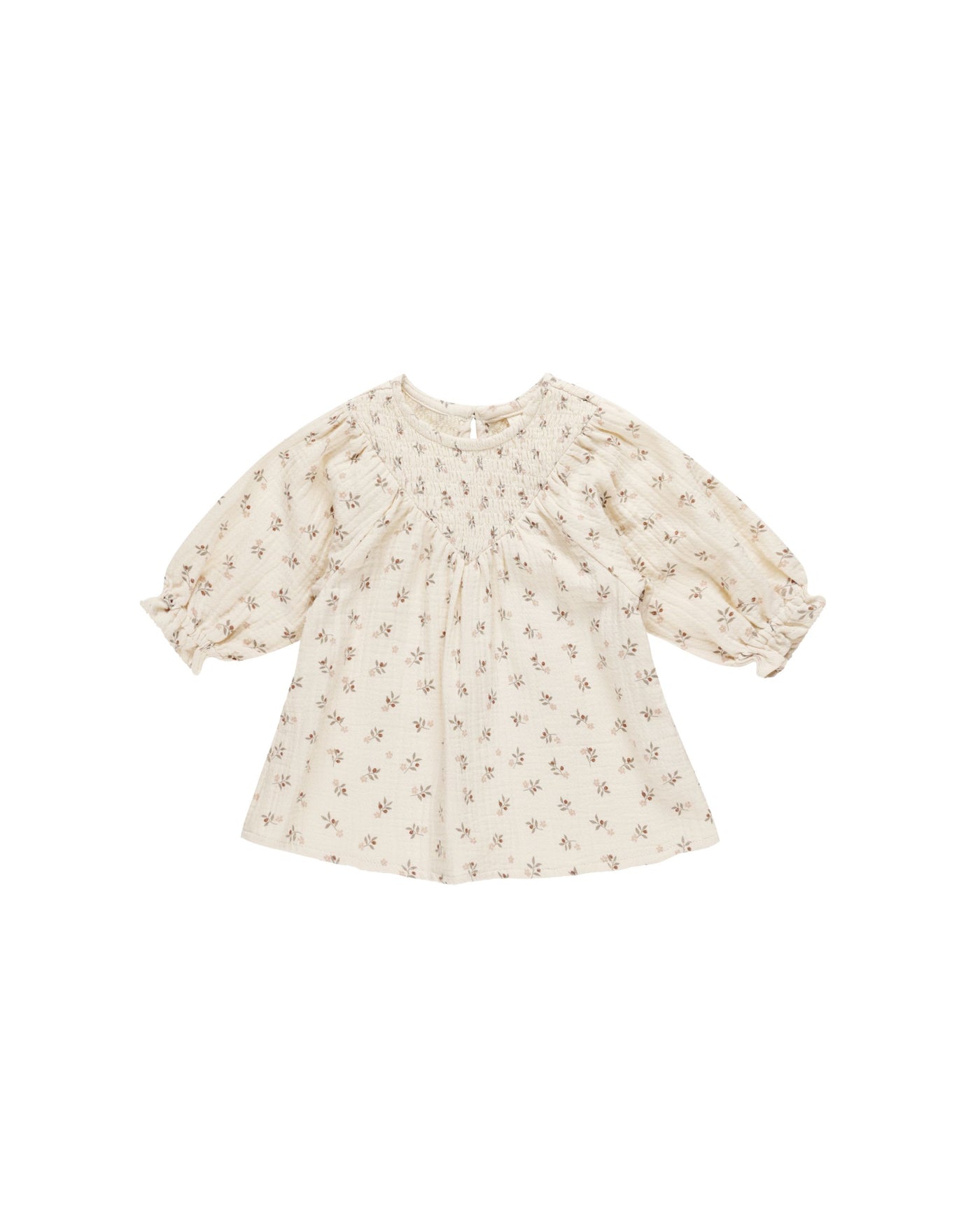 V Smocked Dress || Holly Berry