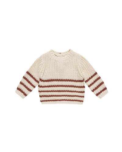 Rex Sweater || Cranberry Stripe