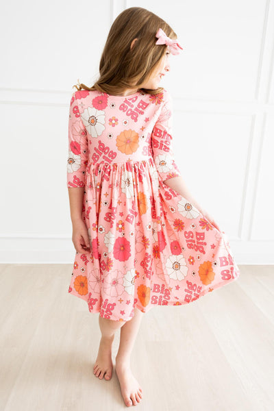 Big Sis Floral Twirl Dress