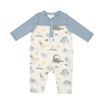 Baby Love Dinos - Romper W/ Contrast  Sleeve