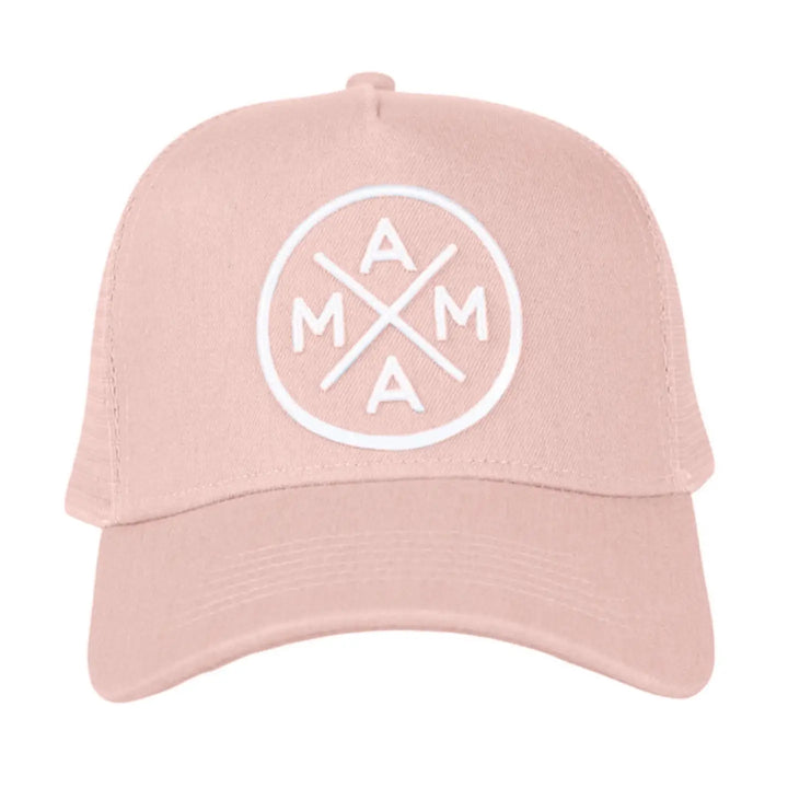 Mama Canvas Trucker Hat- Blush