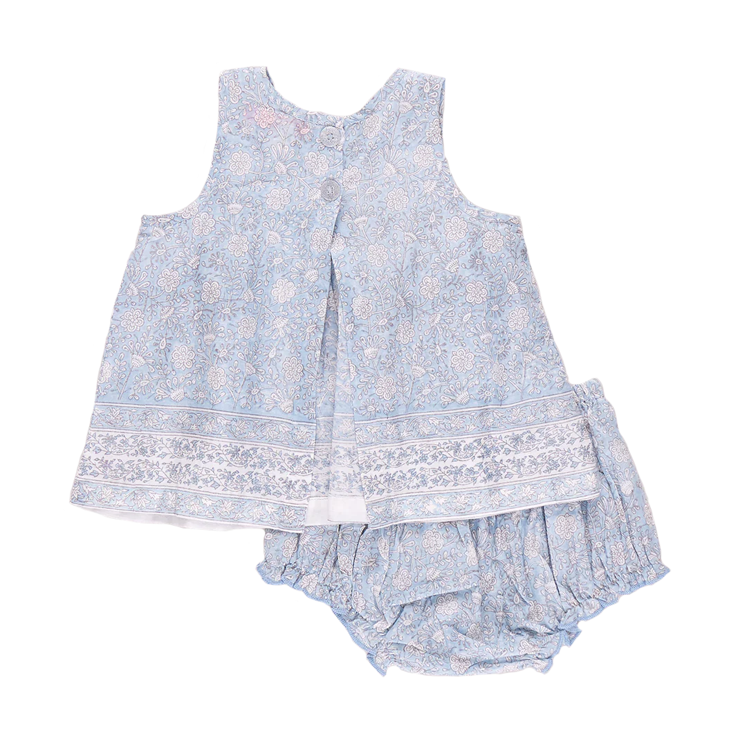 Baby Girls Jaipur 2-Piece Set - Light Blue Garden