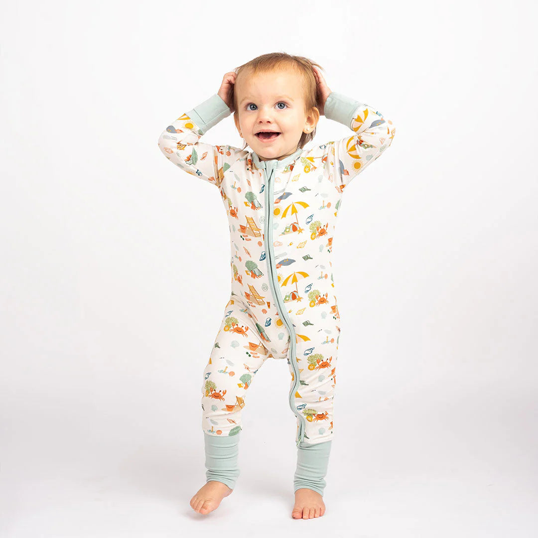 Beach Day Bamboo Convertible Baby Pajamas