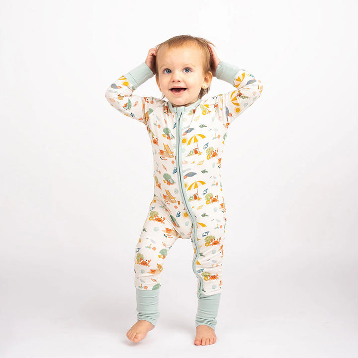 Beach Day Bamboo Convertible Baby Pajamas