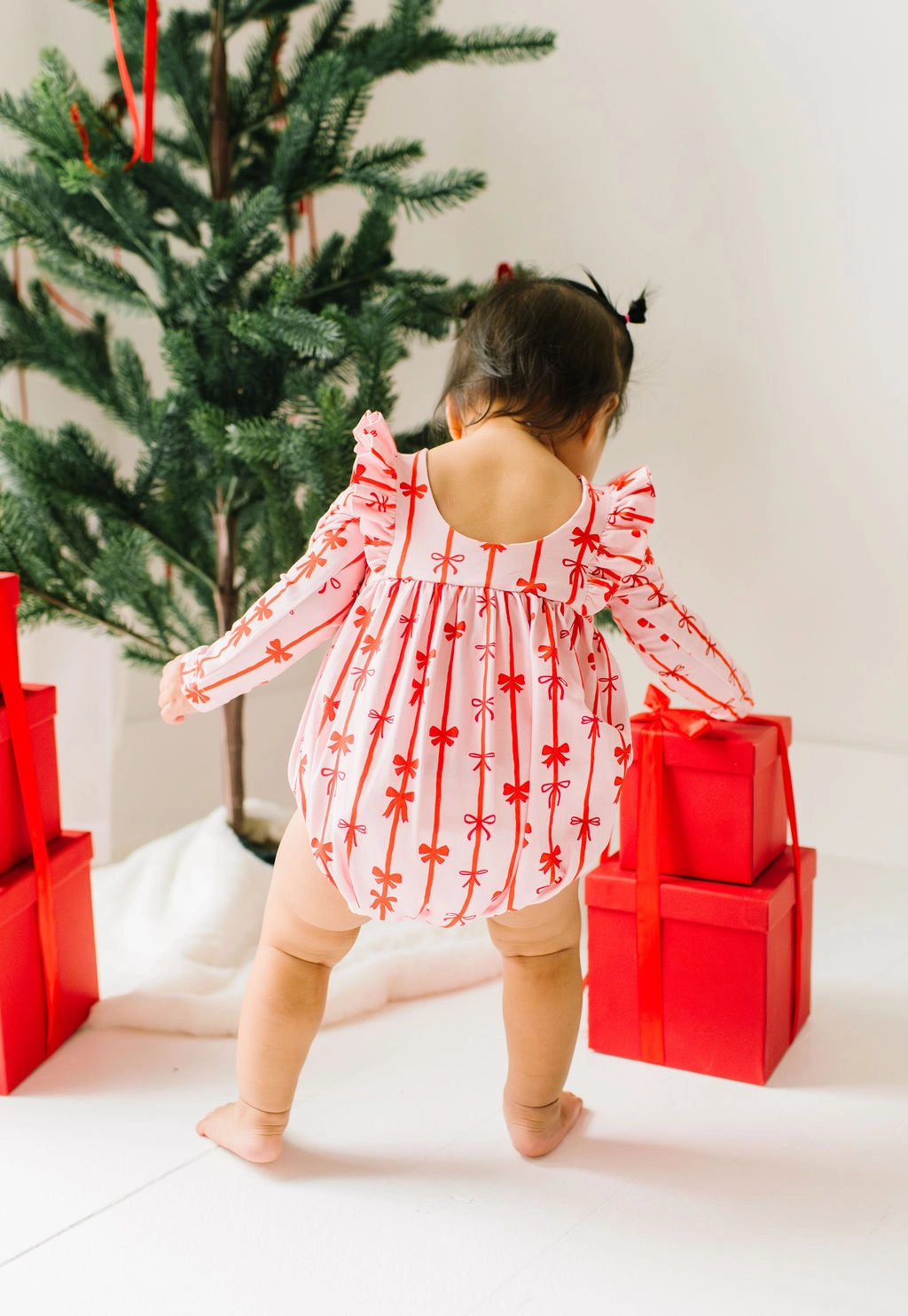 Leah Romper in Dainty Bows