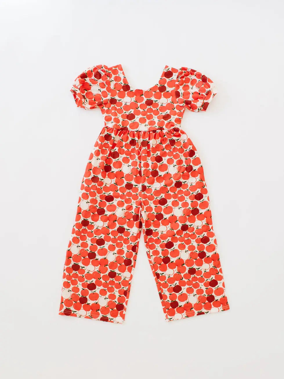 Puff Leggy Romper in Apple