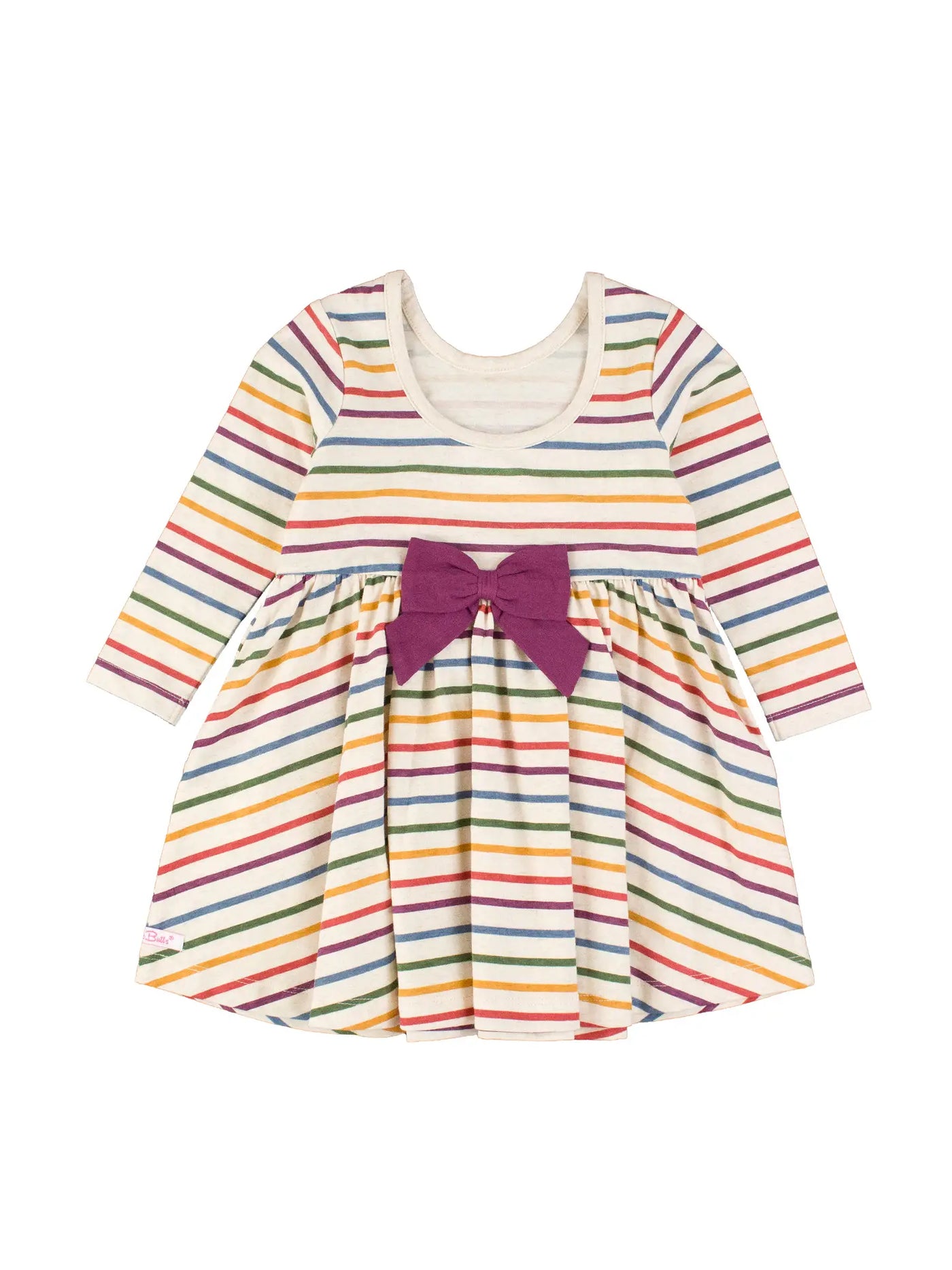 Rainbow Stripe Twirl Dress