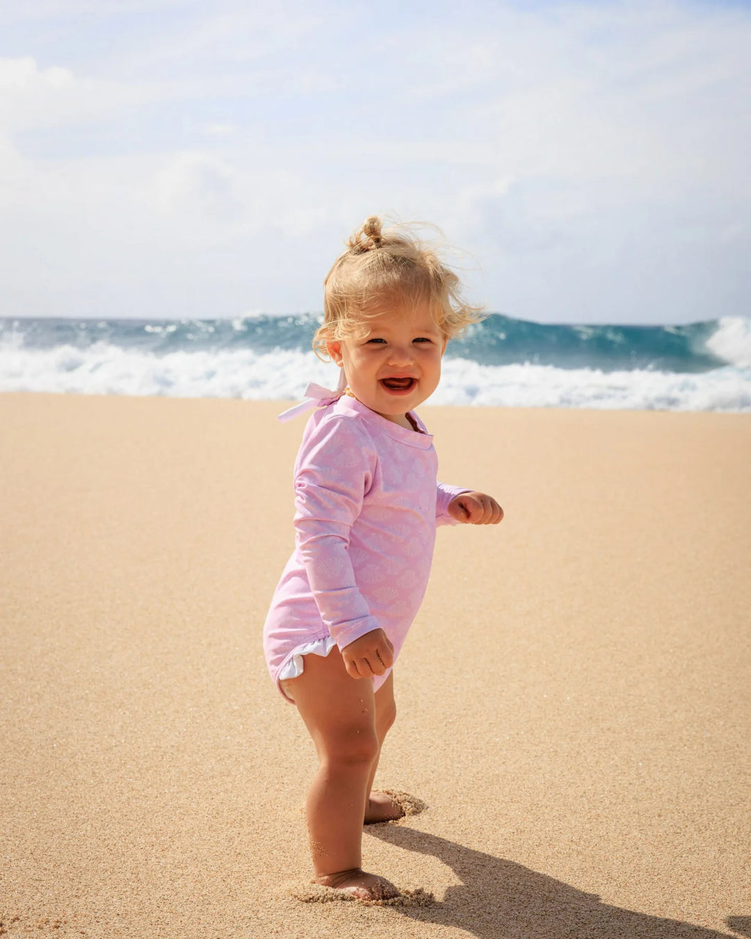 Coastal Cutie One-Piece Rashguard - Shell Yeah