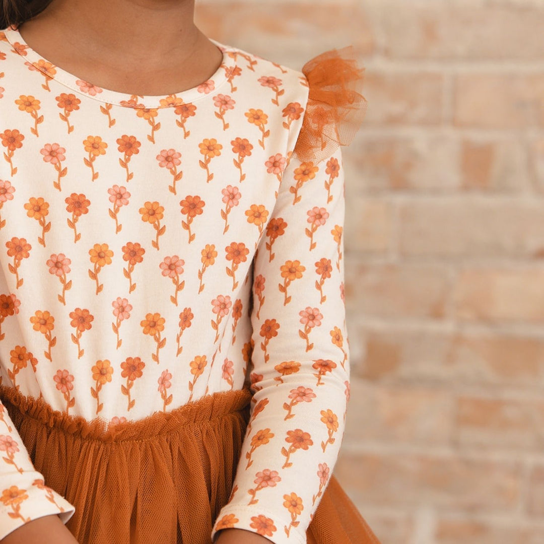Cinnamon Floral Tutu Dress