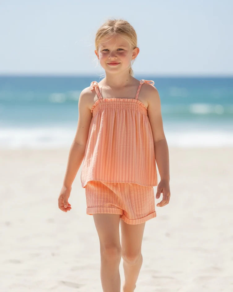 Salty Short- Papaya Stripe