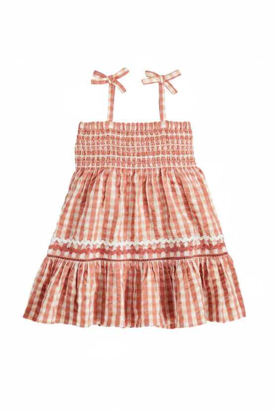 Gingham Smocked Dress