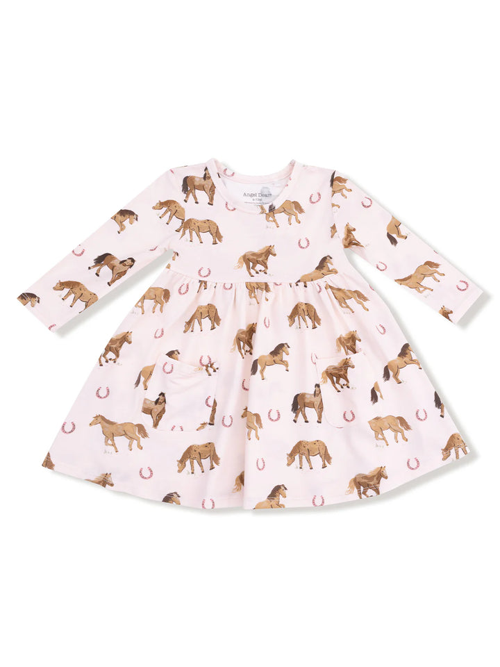 HorsesTwirly LS Dress