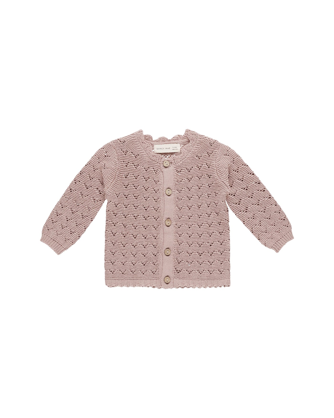 Scalloped Cardigan | Mauve