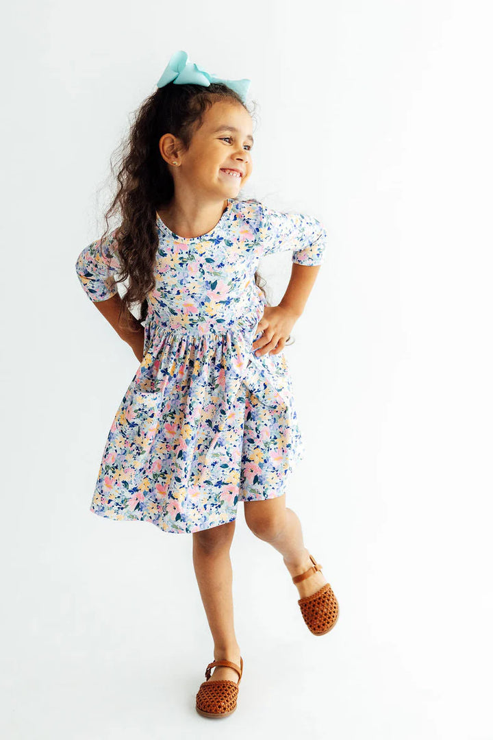 Fall Floral Pocket Dress