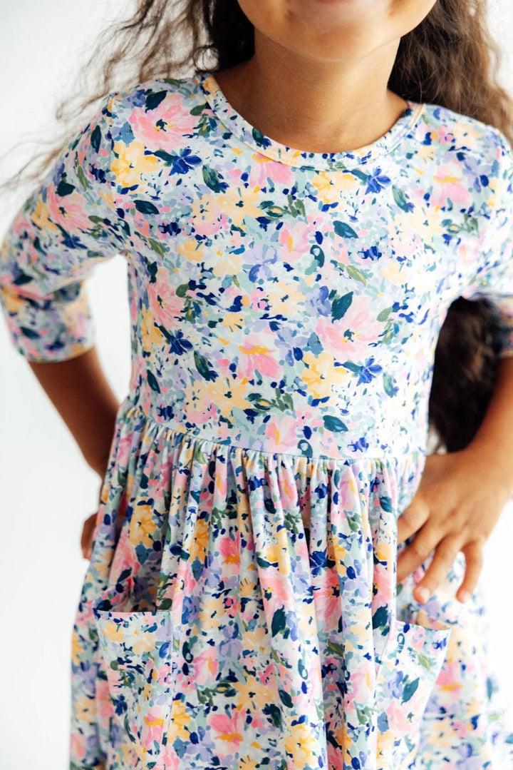 Fall Floral Pocket Dress