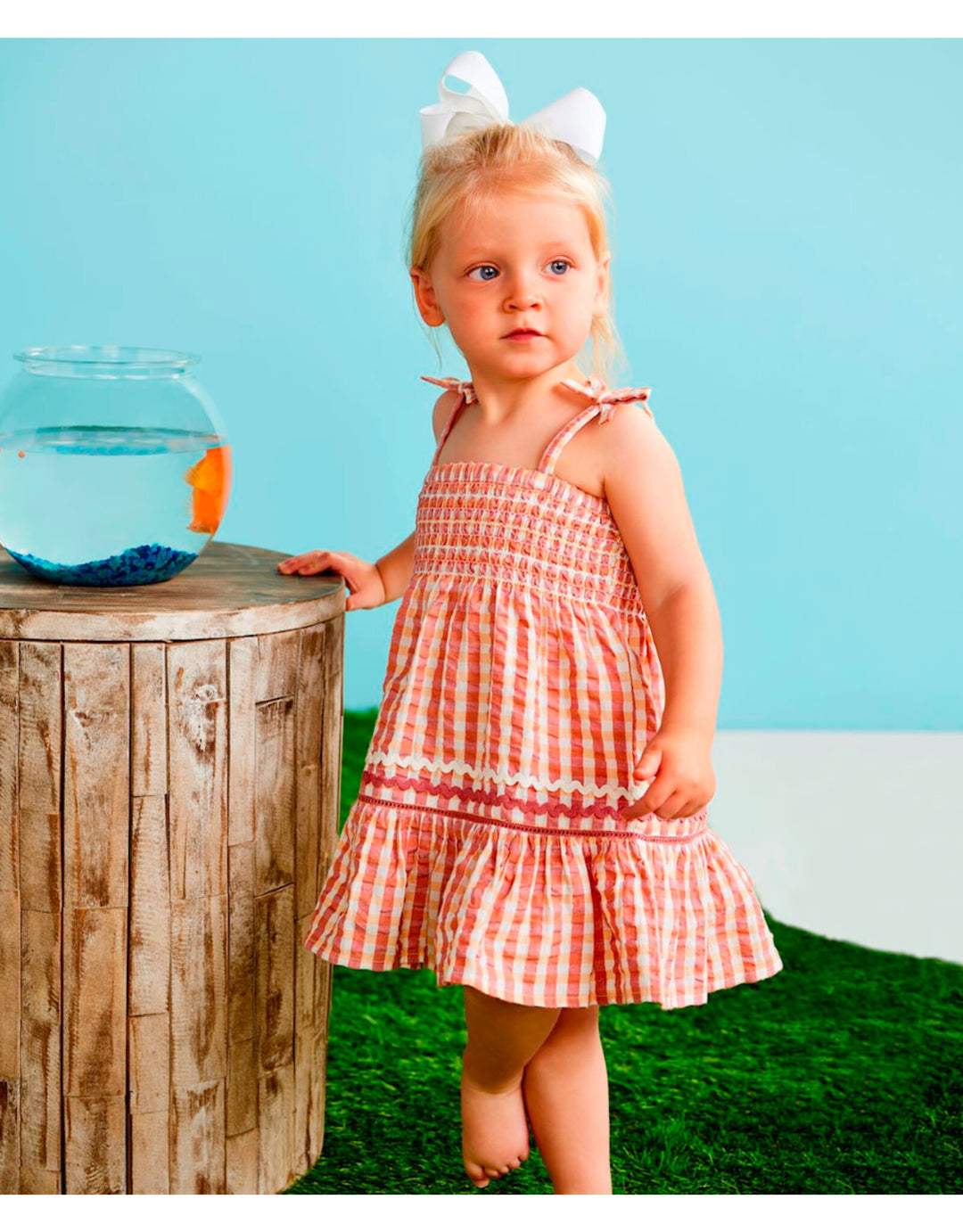Gingham Smocked Dress