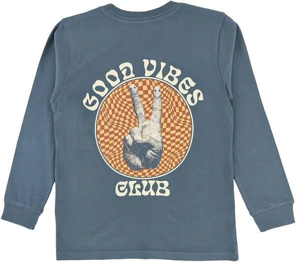 Good Vibes L/S Tee - Coal