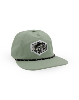 Gone Fishing Snapback Hat/Sage